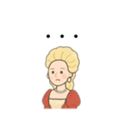 シンプルな中世ヨーロッパの貴婦人スタンプ（個別スタンプ：13）