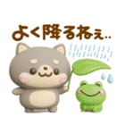 夏にかわいい♡豆柴日和（個別スタンプ：7）