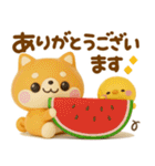 夏にかわいい♡豆柴日和（個別スタンプ：25）