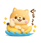 夏にかわいい♡豆柴日和（個別スタンプ：30）
