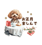 トイプードルの年末年始スタンプ｜改訂版（個別スタンプ：20）
