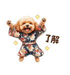 トイプードルの年末年始スタンプ｜改訂版（個別スタンプ：37）