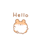 かわいいハムスターの英語（個別スタンプ：1）