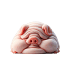 ピンクぶた今日は動きたくない（個別スタンプ：17）