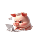 ピンクぶた今日は動きたくない（個別スタンプ：24）