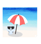 ゆきだるまの夏 水彩風（個別スタンプ：6）