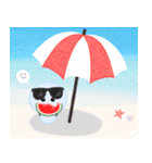 ゆきだるまの夏 水彩風（個別スタンプ：7）