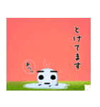 ゆきだるまの夏 水彩風（個別スタンプ：17）