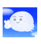 ゆきだるまの夏 水彩風（個別スタンプ：18）