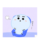 ゆきだるまの夏 水彩風（個別スタンプ：24）