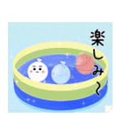 ゆきだるまの夏 水彩風（個別スタンプ：25）