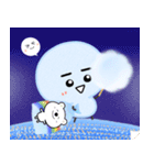 ゆきだるまの夏 水彩風（個別スタンプ：27）