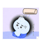 ゆきだるまの夏 水彩風（個別スタンプ：28）