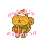 リスの赤ちゃんの生活 (タイ) Ver2（個別スタンプ：25）