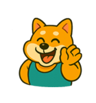 小さな柴犬が挨拶する（個別スタンプ：5）