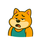 小さな柴犬が挨拶する（個別スタンプ：8）