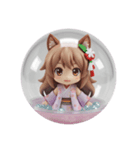 茶色い精霊みなみちゃんカプセルトイ（個別スタンプ：3）