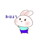 うさぎのヨガ-日本語（個別スタンプ：3）
