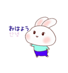 うさぎのヨガ(JPN-KOR)（個別スタンプ：3）
