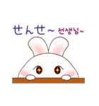 うさぎのヨガ(JPN-KOR)（個別スタンプ：10）