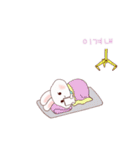 うさぎのヨガ(JPN-KOR)（個別スタンプ：17）