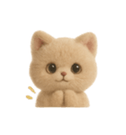 大人可愛い♡テディベアみたいなふわふわ猫（個別スタンプ：1）