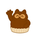 たぬきケーキ 〜レトロでゆる〜く使える〜（個別スタンプ：1）