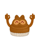 たぬきケーキ 〜レトロでゆる〜く使える〜（個別スタンプ：3）