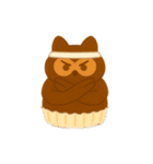 たぬきケーキ 〜レトロでゆる〜く使える〜（個別スタンプ：4）