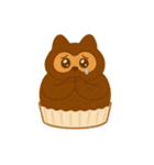 たぬきケーキ 〜レトロでゆる〜く使える〜（個別スタンプ：6）