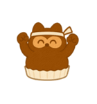 たぬきケーキ 〜レトロでゆる〜く使える〜（個別スタンプ：9）
