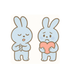 ゆるいうさぎカップル（個別スタンプ：2）
