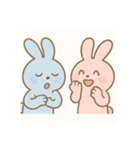 ゆるいうさぎカップル（個別スタンプ：4）
