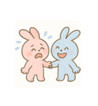 ゆるいうさぎカップル（個別スタンプ：7）