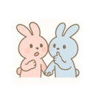 ゆるいうさぎカップル（個別スタンプ：8）