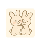 ゆるいうさぎカップル（個別スタンプ：11）