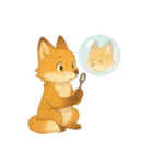 シャボン玉キツネ（個別スタンプ：6）