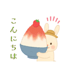 うさぎのビッグシリーズ見守りシリーズ夏（個別スタンプ：1）