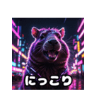 カピバラ100％！40表情で気分お届け（個別スタンプ：24）