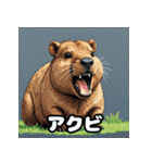 40変化！ごきげんカピバラの感情祭（個別スタンプ：9）