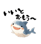 水彩で描く水族館の仲間たち（個別スタンプ：10）