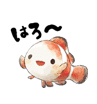 水彩で描く水族館の仲間たち（個別スタンプ：14）