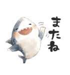 水彩で描く水族館の仲間たち（個別スタンプ：19）