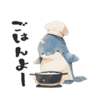 水彩で描く水族館の仲間たち（個別スタンプ：30）