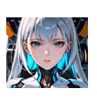 アンドロイドの少女0（個別スタンプ：3）