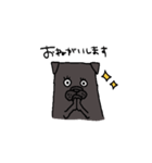 クリエイターな黒パグさん（個別スタンプ：3）
