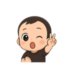 男の子のいろんな表情（個別スタンプ：6）
