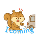 リスの赤ちゃんの生活 (えいご) Ver2（個別スタンプ：15）