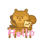 リスの赤ちゃんの生活 (えいご) Ver2（個別スタンプ：17）