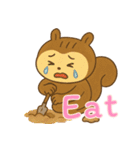 リスの赤ちゃんの生活 (えいご) Ver2（個別スタンプ：23）